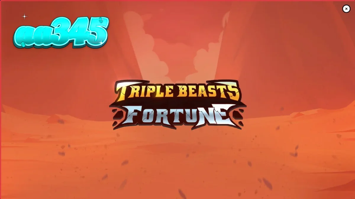 Visual vibrante e imersivo do slot Triple Beasts of Fortune com totens animais e cenário de cânion